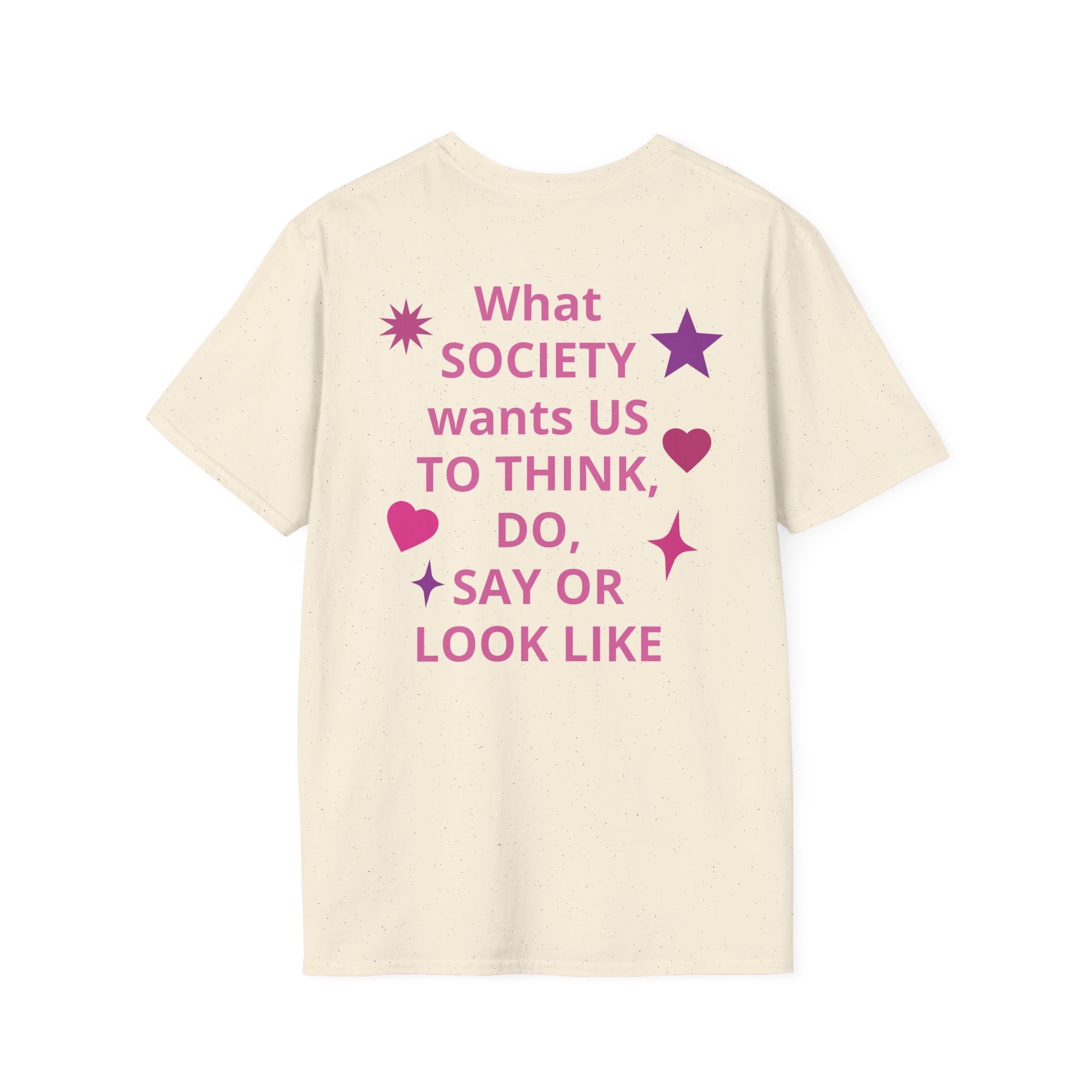We Just Don't Care T-Shirt — Retro Cute Daisy & Rainbow Graphic Tee