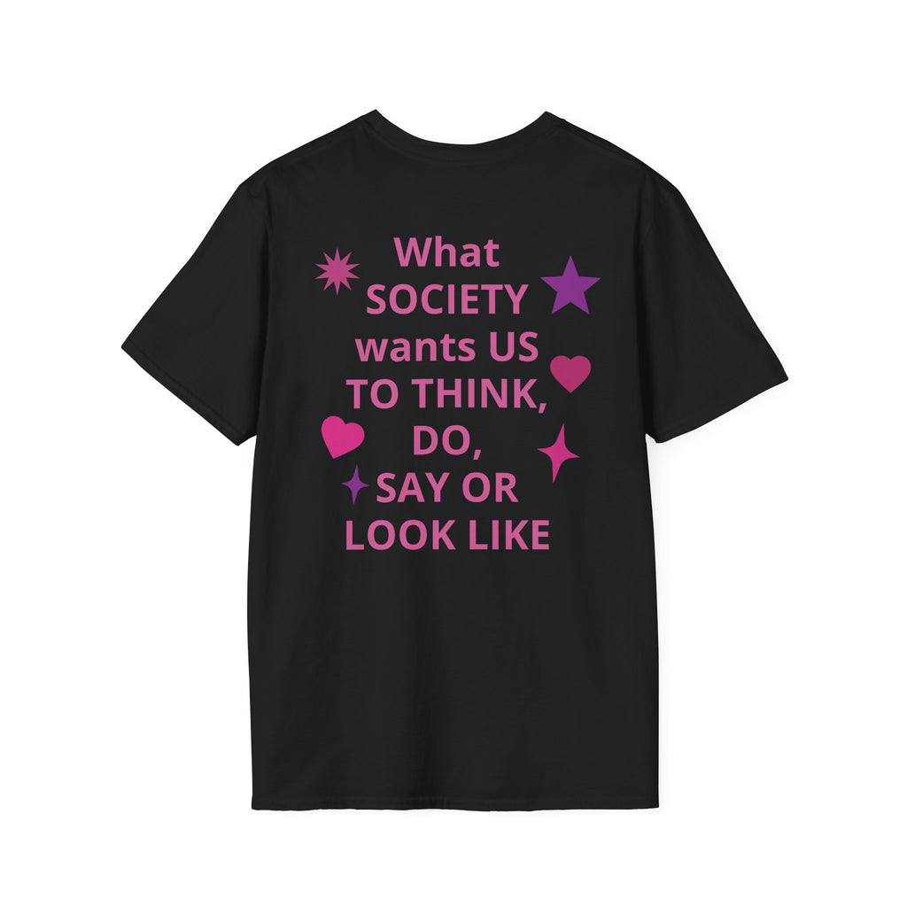 We Just Don't Care T-Shirt — Retro Cute Daisy & Rainbow Graphic Tee
